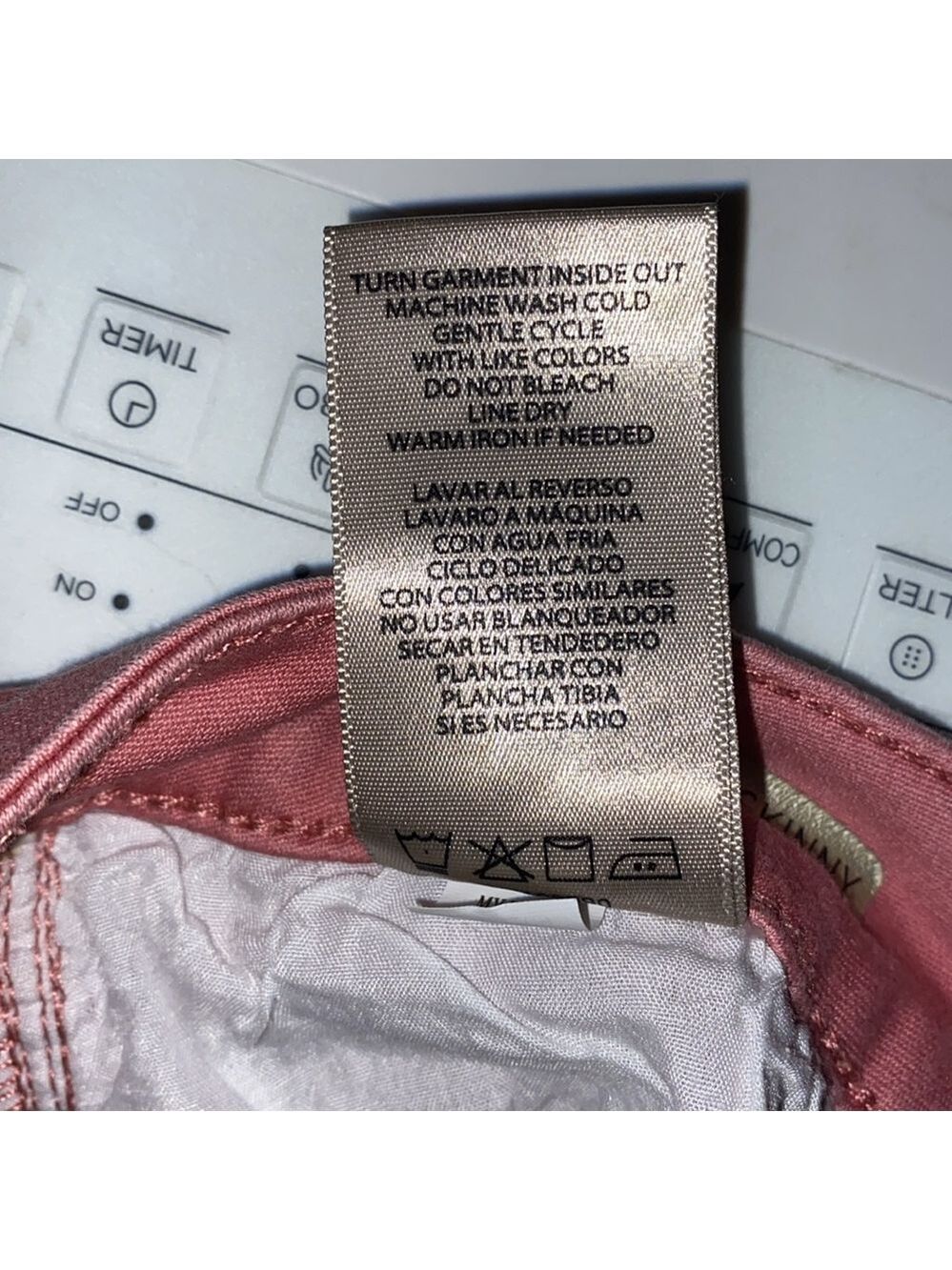 3/$15 Seven7 jeans size 6 pink skinny ankle - Picture 4 of 5